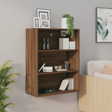 ZNTS Hanging Wall Cabinet Brown Oak 69.5x32.5x90 cm 817401