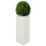 ZNTS Garden Planter White Triangular 40x34.5x70 cm Steel 851159