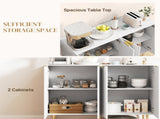 Sideboard Buffet Cabinet, Modern Kitchen Storage Cabinet with 4 Doors and Adjustable Shelves, Living T3398P343510