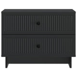 Bedside Cabinet Black 62 x 34.5 x 47.5 cm Engineered Wood 893856
