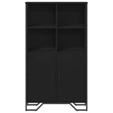 Highboard Black 79.5x35.5x137.5 cm Engineered wood 3295307