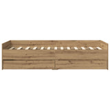 Bed Frame with Storage Artisian Oak 80 x 200 cm Engineered Wood 3429620