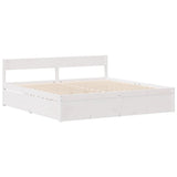 Bed Frame without Mattress White 120x200 cm Solid Wood Pine 3307126