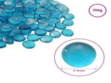 Glass Nugget 17-19 mm Aqua Blue Glass 42041599