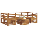 Outdoor Sofa Set 7 pcs Natural Solid Acacia Wood 3374434