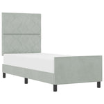 ZNTS Bed Frame Light Grey 80x200 cm Velvet 3344969
