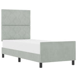 ZNTS Bed Frame Light Grey 80x200 cm Velvet 3344969