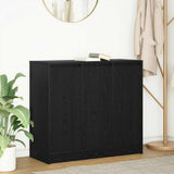 Sideboard Black Oak 85x34x76 cm Engineered Wood 861626