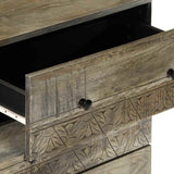 Sideboards 2 pcs Light Grey 60x33.5x75 cm Solid Wood Mango 3310016