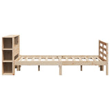 Bookcase Bed without Mattress 120x190 cm Small Double Solid Wood Pine 3321844