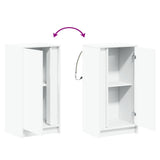 Sideboard with LED White 42.5x34x85 cm Engineered Wood 852138