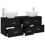 Bathroom Furniture Set 3 pcs Black 49.5 x 44.5 x 65 cm 3405908