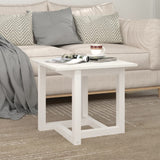 Coffee Table White 50x50x45 cm Solid Wood Pine 822173