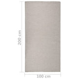 Outdoor Flatweave Rug 100x200 cm Light Grey 340780