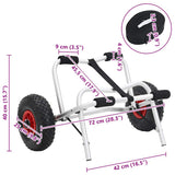 Kayak Trolley Foldable 45 kg Aluminium 94873