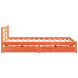 Bed Frame without Mattress Wax Brown 160x200 cm Solid Wood Pine 3301560