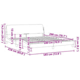 Bed Frame "Dover" Black and White 180x200 cm Super King Faux Leather 373340