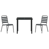 Garden Dining Set 3 pcs Anthracite Powder-Coated Steel 3379296