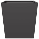 ZNTS Garden Planter Black 50x50x50 cm Steel 851066