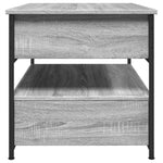 ZNTS Coffee Table Grey Sonoma 70x50x50 cm Engineered Wood and Metal 845384