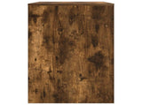 Desk with Drawer Smoked Oak 100 x 50 x 78 cm Engineered Wood 888942