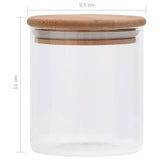 Storage Glass Jars with Bamboo Lid 10 pcs 600 ml 150695