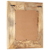 Hand-Carved Mirror 50x50x2.5 cm Solid Mango Wood 321647