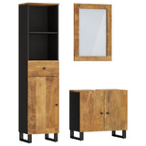 3 Piece Bathroom Furniture Set Solid Wood Mango 3200640