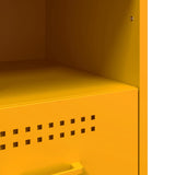 ZNTS Bedside Cabinet Mustard Yellow 36x39x50.5 cm Steel 843060