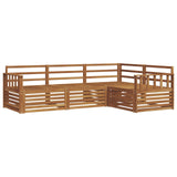 Outdoor Sofa Set 4 pcs Natural Solid Acacia Wood 3373369