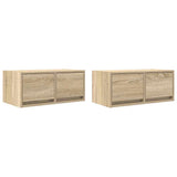 TV Cabinets 2 pcs Sonoma Oak 60x31x25.5 cm Engineered Wood 861495