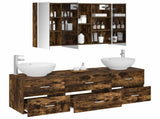Bathroom Furniture Set 4 pcs Smoked Oak 3406947