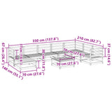 9 Piece Garden Sofa Set Solid Wood Douglas Fir 3299583
