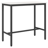 Table White 100 x 50 x 91 cm Engineered Wood and Steel 873781