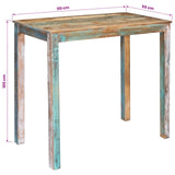 Bar Table 110 x 55 x 100 cm Solid Reclaimed Wood Multicolour 373981