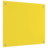 Kitchen Backsplash 2 pcs Yellow 70 x 60 cm Tempered Glass 3415472