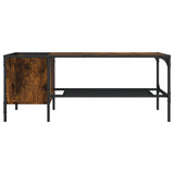Coffee Table with Rack Smoked Oak 100x51x40 cm Engineered Wood 837734