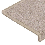 ZNTS Stair Mats 30 pcs 65x21x4 cm Taupe 3365771