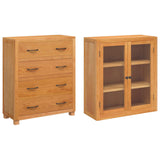 Storage Furniture Set with Drawer 2 pcs Natural 80 x35 x 185 cm 3328629