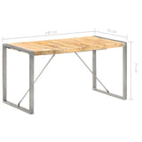 Dining Table 140x70x75 cm Solid Rough Mango Wood 321562