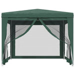 ZNTS Party Tent with 4 Mesh Sidewalls Green 3x3 m HDPE 319228