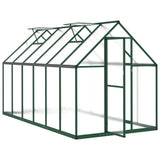 Greenhouse with Base Frame Green 334x169x195 cm Aluminium 3266327