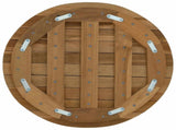 Table Top 40 x 3.5 Round Solid Teak Wood Natural 42033149