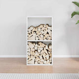 Firewood Rack White 40x30x75 cm Cold-rolled steel 864192