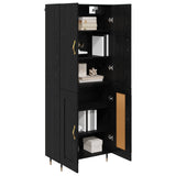 Highboard Black Oak 69.5 x 34 x 180 cm Engineered Wood 3416271