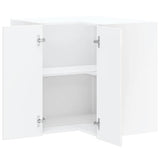 Kitchen Wall Corner Cabinet "Kalmar" High Gloss White Engineered Wood 853619
