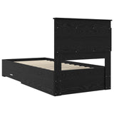 Bed Frame with Drawer with Headboard Manual Engineered Wood 3410351