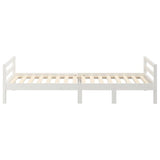 Bed Frame without Mattress White 90x190 cm Single Solid Wood Pine 821635
