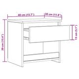 ZNTS Bedside Cabinets 2 pcs White 40x30x39 cm Engineered Wood 803444