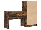 Desk with Drawer with Shelf with Storage 2 pcs Smoked Oak 3337309